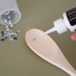 Glue eye in place