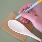Trace around spoon