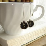 Lucky 7 and Ampersand Typewriter Charm Earrings