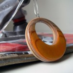 Recycled Skateboard Orange Smooth it Out Necklace