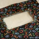Step 7: Pin vinyl to fabric