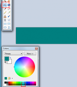 Coloring the background with the paint bucket