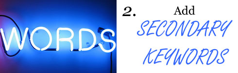 Add secondary keywords