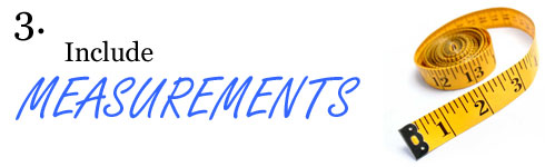 Include measurements