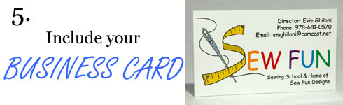 Include your business card