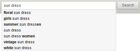 Etsy search suggestions