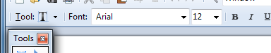 Selecting the font options