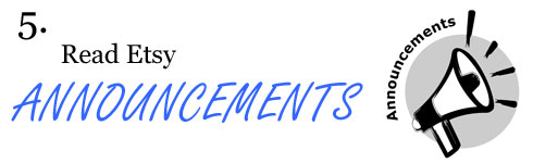Read Etsy announcements