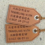 His and Hers Personalized Leather Luggage Tags