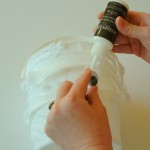 Glue eyes to fabric