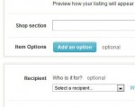 Item Options when adding a listing
