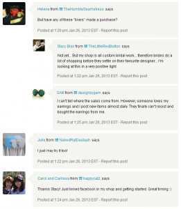 Etsy Forum Threaded