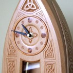 Celtic clock in hardwood