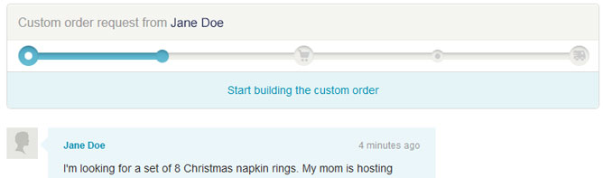 Custom order convo with builder