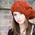 Knit Hat Pattern for The Cable Beret Hat