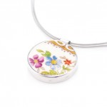 Porcelain Floral Pendant