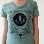Heathered Seafoam Cicada and Yarrow Women's T-Shirt