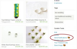 Send notifications - Curator Tools